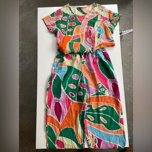 XL/1X LINEN two piece matching suit set